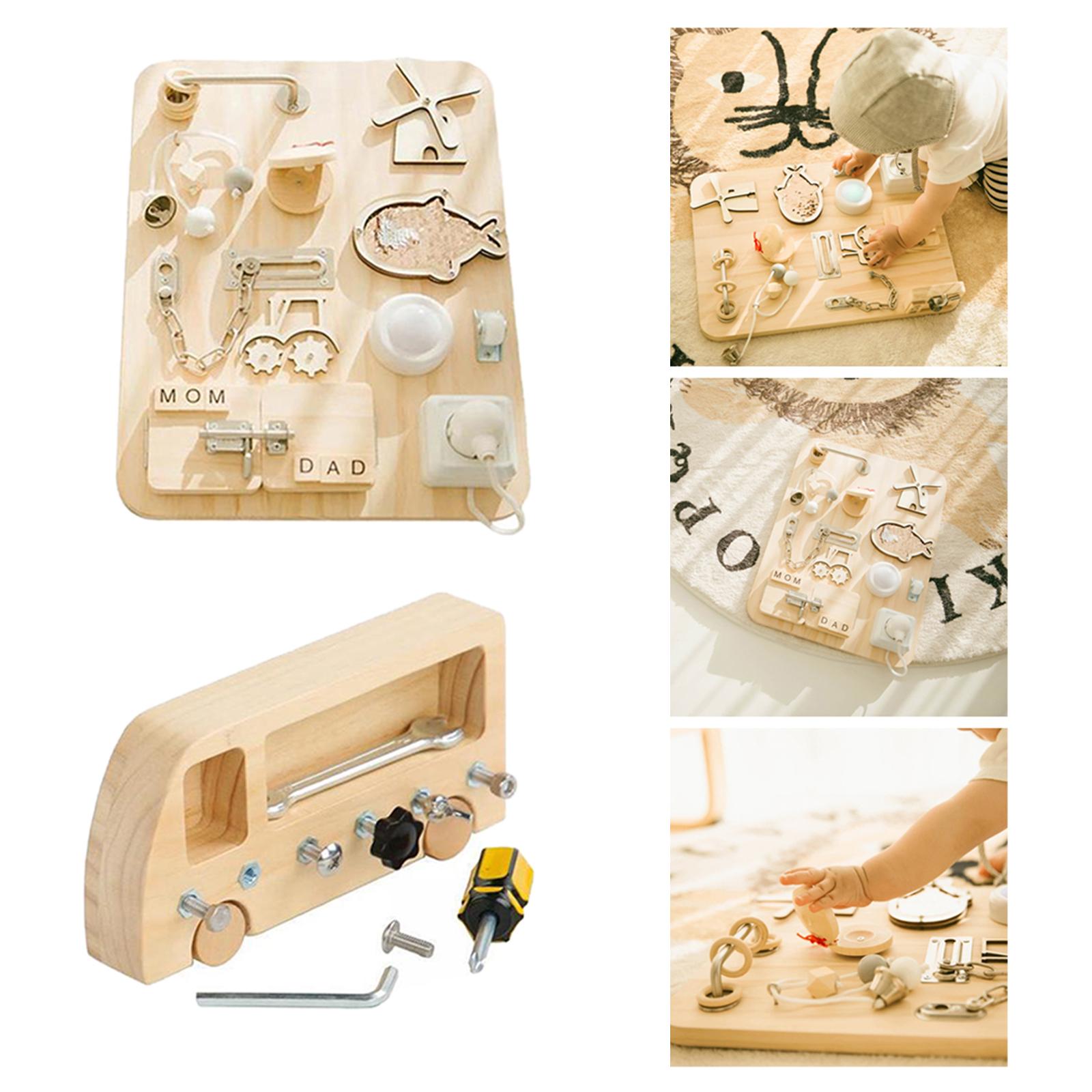 Sensory Busy Board,learning toys 3 year olds montessori toddlers